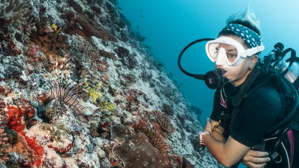 Dive Butler Diver with Lionfish