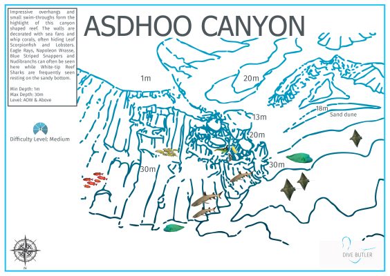 Dive Butler Fari Islands Dive Site Maps_Asdhoo Canyon