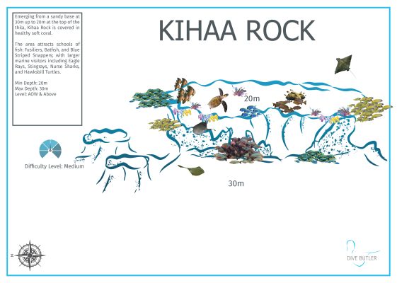 Dive Butler Amilla Dive Site Maps_Kihaa Rock